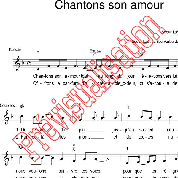 Chantons Son Amour Sr Laetitia Eclancher Ref P001423 Produit Original Verbe De Vie Cd002e 2 55 Eur