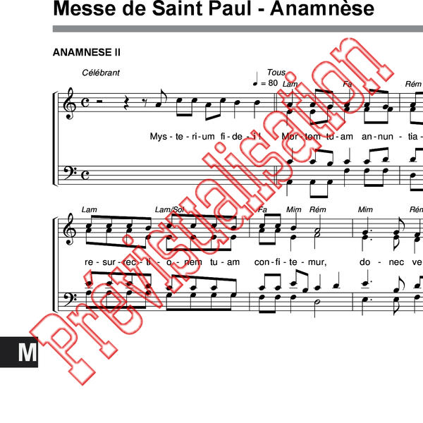 Messe De Saint Paul Anamnese 2 Latin Communaute De L Emmanuel Ref P001683 Produit Original Editions Emmanuel 14 29 05 1 89 Eur