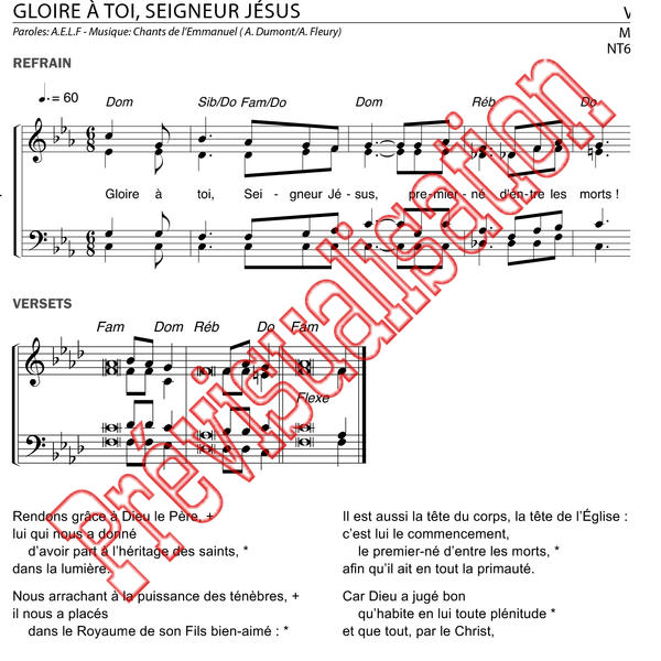 Gloire A Toi Seigneur Jesus Nt6 Communaute De L Emmanuel Ref P001956 Produit Original Editions Emmanuel 93 14 1 46 Eur