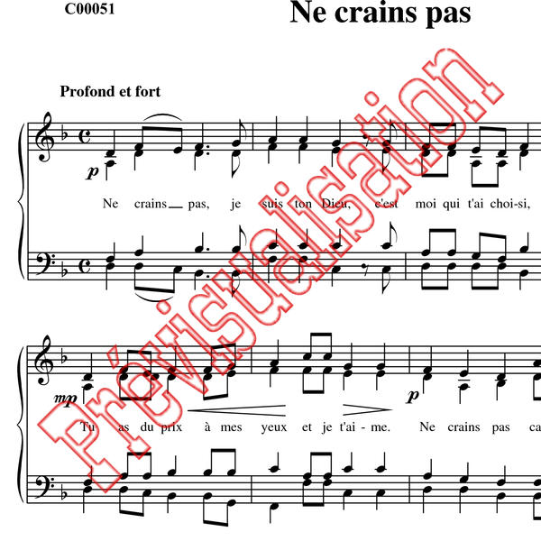 Partition Guitare Ne Crains Pas
