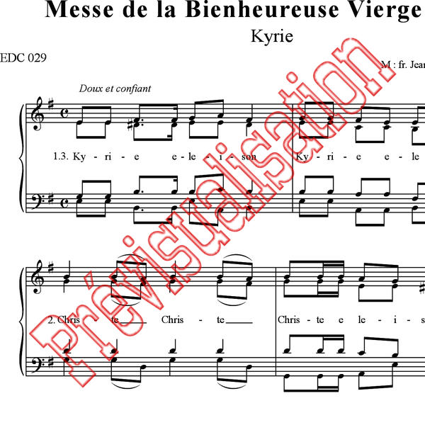 Messe de la Bienheureuse Vierge Marie Kyrie [ Fr JeanBaptiste du