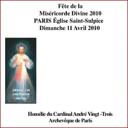 Homlie de la messe de la Divine Misricorde