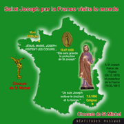 Saint Joseph par la France visite le monde