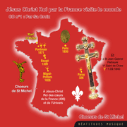 Jsus-Christ Roi par la France visite le monde - Par sa Croix